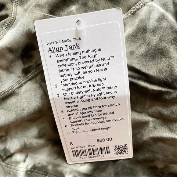 Lululemon Align Cropped Tank Top - Diamond Dye - Picture 4 of 5